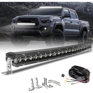 CO LIGHT 26 inch Curved Single Row LED Light Bar | 6D Projector Lens | Spot & Flood Combo Beam | Slim Driving Light | IP68 Waterproof with Wiring Harness | Ideal for Off-Road, Trucks, ATV, UTV, Marine (White)