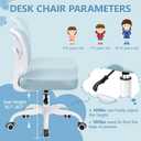 Primy Kids Desk Chair, Pink Study Chair for Boys Girls with Height Adjustable, Swivel Mesh Task Student Chairs for 4-12, Growing Teen Office Chair for Home/School/Office(Light Blue)