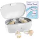 MEIMOUSE Hearing Aids for Seniors, Invisible Hearing Amplifiers with Noise Cancelling, Rechargeable Hearing Aids, Comfort In-ear Hearing Devices for Severe Hearing Loss Adults (151Pro, White Skin)