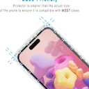 (2 Pack) Designed for iPhone 16 Tempered Glass Screen Protector, Full Coverage, Anti Scratch, Bubble Free