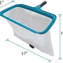 POOLWHALE Professional Pool Skimmer Net, Heavy Duty Swimming Leaf Rake Cleaning Tool with Deep Fine Nylon Mesh Net Bag - Fast Cleaning,Easy Scoop Edge,Debris Pickup Removal (No Pole)