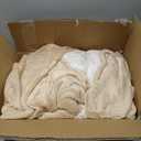 Richtry Electric Blanket Wearable with Foot Pockets & Sleeves, Electric Heated Snuggle Blanket, Flannel & Sherpa Heating Throw with 10 Heat Settings, 112 Hours Auto ShutOff, 50"×70", Beige