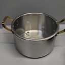 Hammered Stainless Steel Pots and Pans Set 10-Piece, Non-Toxic, Dishwasher Safe, Kitchen Cookware with Triple-Layer Clad Design for Even Heat & Durability