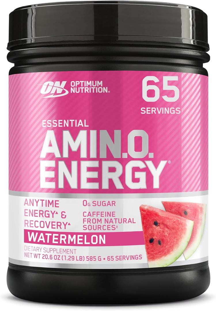 Optimum Nutrition Essential Amino Energy with Green Tea and Green Coffee Extract, Flavor: Watermelon, 65 Servings (1.29 Pound (Pack of 1)), BB Date: 07/2025