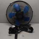 18 Inch Wall Mount Fan with Remote Control Wall Mounted Oscillating Fan with 3 Speed Settings,Adjustable Tilt and Timing for Bedroom 18in Metal Fans Blade Blue 1 Pack