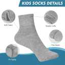 Kids Crew Socks Boys Girls Cotton Athletic Black White Gray School Uniform Children Sports Socks 10 Pairs 3-12 Years (White, XL)