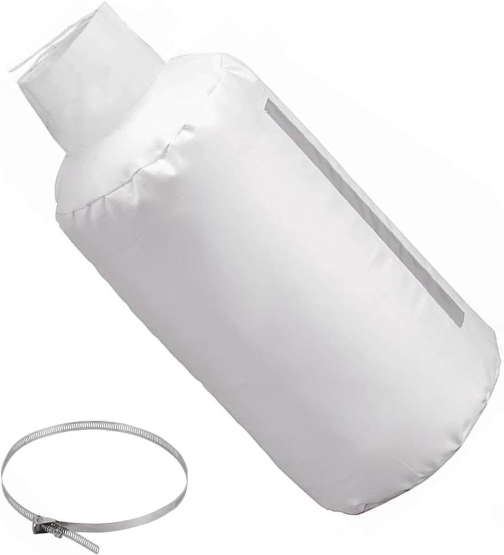 30 Micron Dust Collector Bag with Clamp, 4'' Universal Vacuum Filter Bag for Table Saw, Planer, Woodworking Tools - Fits DEWALT DW735, DW734, Grizzly, Delta, Shop Fox, Rockler & Most Dust Collectors
