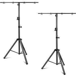 DJ Lights Stand 2 Pack, Heavy Duty DJ Stand, Portable Par Can Tripod Stage Light Stand Adjustable Height 41-95 Inch, DJ Lighting T Bar Suitable for Stages, Bar, Banquet, Party