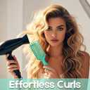 2 x Evercomb Curl Defining Brush for Curly Hair - Detangling & Styling with Lightweight Ergonomic Nylon Bristles, Enhance Curls, Reduce Frizz/Breakage for Women (Green 1Pcs)