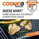 B1 BBQ Reusable Mat-100% Non-Stick, Easy to Clean Grilling Sheet for Smokers, as Well as Gas, Charcoal and Electric Barbecues, Single Package, Black (19.7"L x 15.8"W)