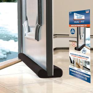 Twin Draft Guard Hug N Fit, Original Dual Draft Stopper Instantly Blocks Air from Entering, Water Repellent, Fits 28-36 Length with 1.5 Energy Saver Tube Twin Draft Guard Hug N Fit, Original Dual Draft Stopper Instantly Blocks Air from Entering, Water Repellent, Fits 28-36 Length with 1.5 Energy Saver Tube