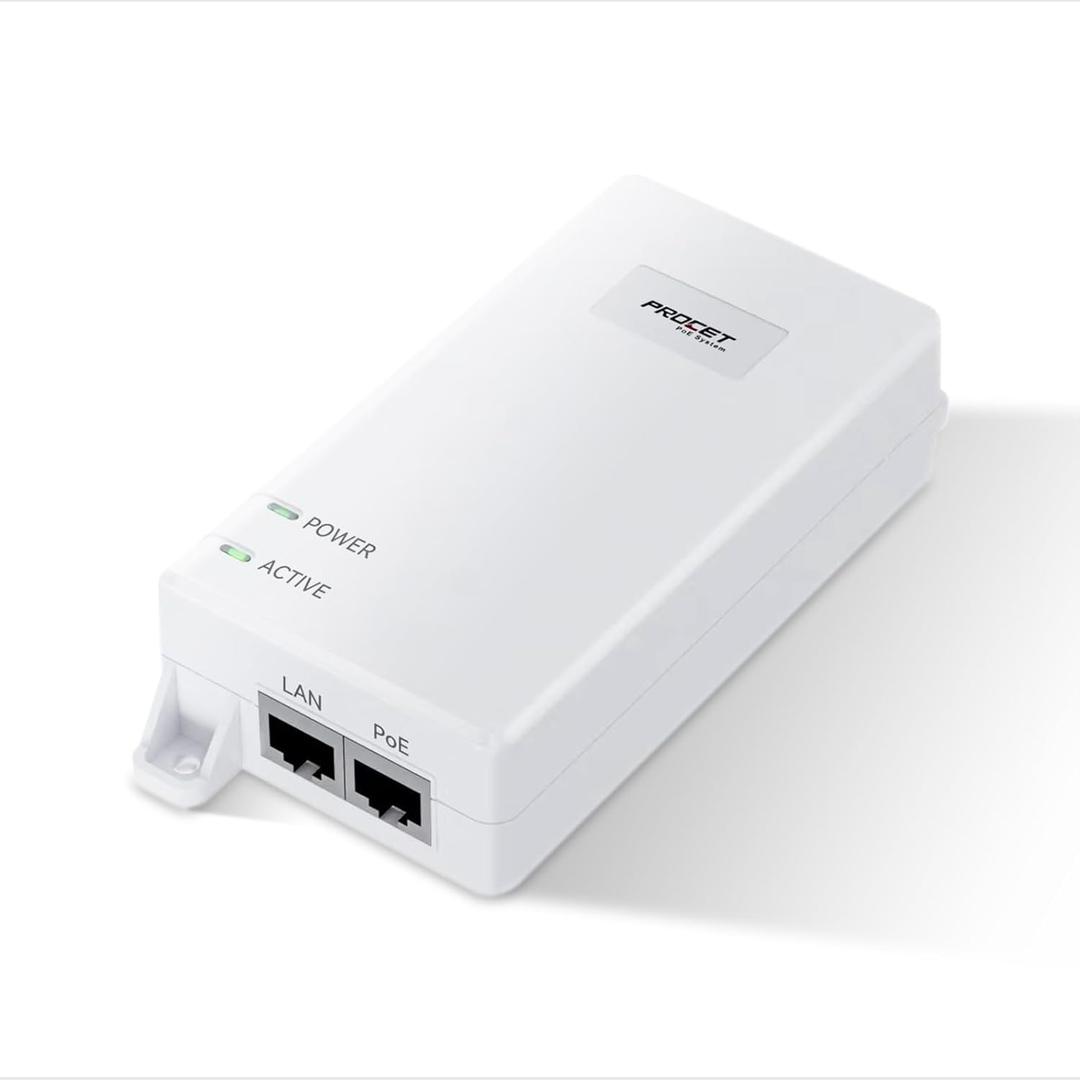 Gigabit PoE++ Injector 60W IEEE802.3bt/at/af Compliant, Supplies PoE(15.4W) or PoE+(30W) or PoE++(60W) Power Over Ethernet Distances Up to 328ft, PoE Injector Adapter for Camera/Access Point, EN60GB