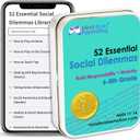 52 Essential Social Dilemmas: Skills for Kids & Teens to Thrive in Middle School - Conversation Cards Created by Teachers & Counselors for Family, Classroom, Counseling, Therapy Game (6-8 Grade)