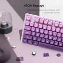 134Keys PBT Keycaps MOA Profile Key Cap for Cherry Gateron MX Switches Mechanical Keyboards Key caps (Gradient Purple)