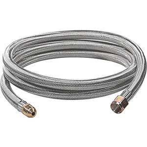 DOZYANT 6 Feet Propane Hose Extension with 3/8 inch Female Flare Fitting x 3/8inch Male Flare, Stainless Braided Propane Gas Line Pipe for RV, BBQ Grill, Propane Tank, Heater and More