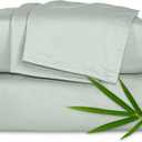 Pure Bamboo King Sheets, Genuine 100% Organic Viscose Derived from Bamboo Bed Sheet Set, Luxuriously Soft & Cooling, Double Stitching, 2 Year Quality Promise (King, Sea Glass)