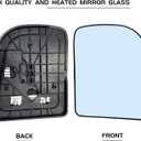 Ford Passenger Right Side Heated Mirror Glass Replacement for E150 E250 E350 E450, Excursion, F-250 F-350 F-450 F-550 - Side View Heated Convex Mirror