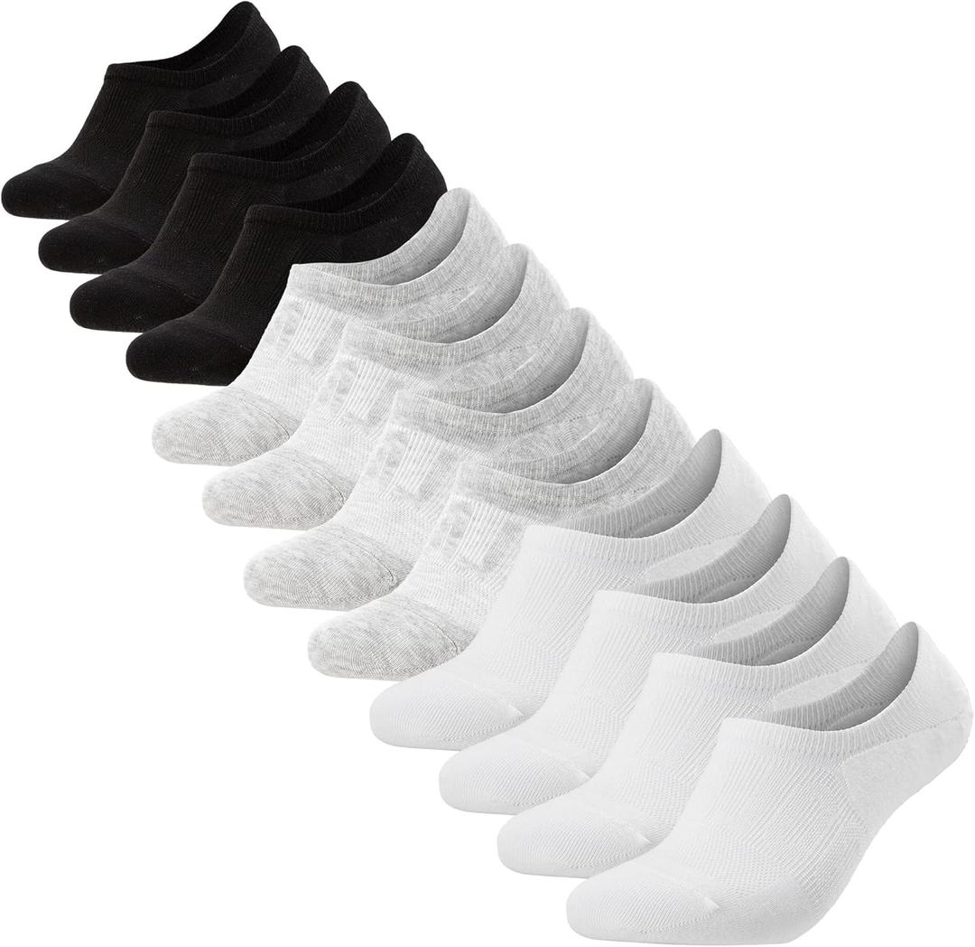 CoolMate GLOBAL No Show Women Socks, Gifts for Mom (US, Alpha, Small, Regular, Regular, 2 Black, 2 Grey, 2 White)