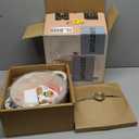 Overmont Enameled Cast Iron Dutch Oven - 5.5QT Pot with Lid Cookbook & Cotton Potholders - Heavy-Duty Cookware for Braising, Stews, Roasting, Bread Baking Cream White