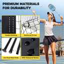 BAGAIL Outdoor Badminton Net Set with Anti-Sag Winch System - Official Size 20ft x 5ft, 4 Rackets, 3 Shuttlecocks, Durable PE Net & Carry Bag for Backyard, Beach, Family Games