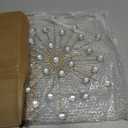 ABCISI Metal Starburst Wall Art Decor: Hanging Rhinestone Home Decor Accents, Decorative Wall Hanging Diamond Jeweled Sparkle Wall Sculptures for Living Room, Home, Bedroom, Diameter 44.5cm (Gold)