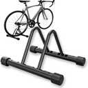 HOMEE Bicycle Floor Stand, Adjustable Bike Rack for Garage, Steel Cycling Storage Organizer for Indoor Outdoor Home, Bicycle Holder for Mountain and Road Bike, Black