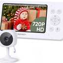 bonoch 4.3" Baby Monitor, 720p Video Monitor with Camera and Audio, 4000mAh Battery Video Baby Monitor No WiFi, VOX Mode, 2 Way Audio, Auto Night Vision, 2X, 3X, 4X Zoom, Hack Proof