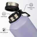 BJPKPK 64oz Insulated Water Bottle with Handle Half Gallon Stainless Steel Travel Thermal Flask Reusable Large Water Bottle,Lavender Green
