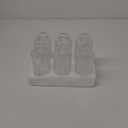 ComSaf Glass Bud Vases Set of 6, Small Diamond Bud Vases in Bulk, Mini Flowers Vases for Centerpieces, Vintage Bottle for Table Decorations, Wedding Decor, Recepetion, Home, (Clear)