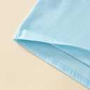 Toddler Girl Back to School Outfit Hello Kindergarten Short Sleeve T-Shirt First Day of School Tops (Blue)