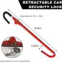 Car Steering Wheel Lock, Anti-Theft Car Device Steering Wheel Pedal Brake Lock with Keys, Adjustable Security Steering Wheel Lock Fit Distance from Steering Wheel to Pedal Within 21-30"
