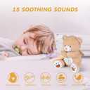 BEREST Baby Sleep Soother Bear, Mom's Heartbeat & Lullabies White Noise Machine, Nursery Decor Night Light Projector, Toddler Crib Sleeping Aid, Newborns Shower Gifts Portable Teddy