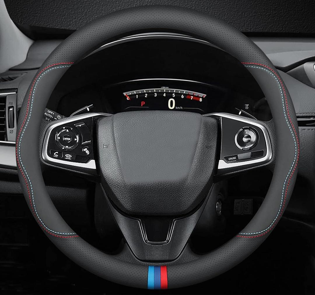 BllXESD Car Steering Wheel Cover Compatible with Toyota RAV4 2025 2024 20012023 Year, Breathable Premium Leather, AntiSlip Design, CStyle