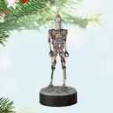 Hallmark Keepsake Christmas Ornament, Star Wars: The Mandalorian Grogu Operating IG-12 with Sound, Gifts for Star Wars Fans