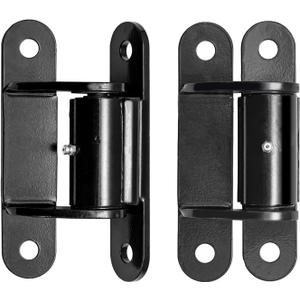 2 Pack Heavy Duty Gate Hinges 7" Sealed Bearings Adjustable Yoke Pivot Suitable for Large Driveway Gates Carbon Up to 1100 Pounds Black