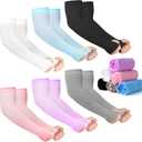 12 Pairs Sun Protection Sleeves UV Cooling Arm Men Women Sports with Thumb Hole for Driving, Golfing, Fishing, Cycling, Hiking, Doing (6 Colors) by HRLOR