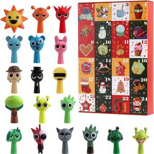 2025 Christmas Advent Calendar for Kids  24 Days Countdown Mystery Box with Game Action Figures Collectible Toys, Fun Holiday Gift for Boys & Girls, Cute Figurines for Decoration & Play