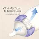 Lansinoh Anti-Colic Baby Bottles, BPA-Free Plastic, 5 Ounces, 3 Count, Slow Flow Nipples (Size S), Breastfeeding Bottle with NaturalWave Design