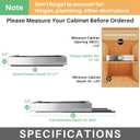 Pull out Cabinet Organizer, Stainless Steel Expandable(12"-20") Heavy Duty Slide out Drawers Fixed with Adhesive Nano Film for Pots, Roll out Shelf Storage for Kitchen Base(Silver-2pcs)(3 Rails)