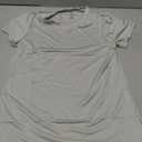 Real Essentials 5 Pack: Women's Short Sleeve Breeze Tech V-Neck T Shirt Workout Top Wicking Dry Fit Athletic Tee (Plus) XS