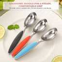 2 x Metal Ice Cream Scoops Set3 Pack Heavy Duty Cast Zinc Ice Cream Spoons, Ergonomic Ice Cream Scoop with Non-slip TPR Handle for Gelato, SundaeCookie Dough ScopperDishwasher Safe Kitchen Gadgets