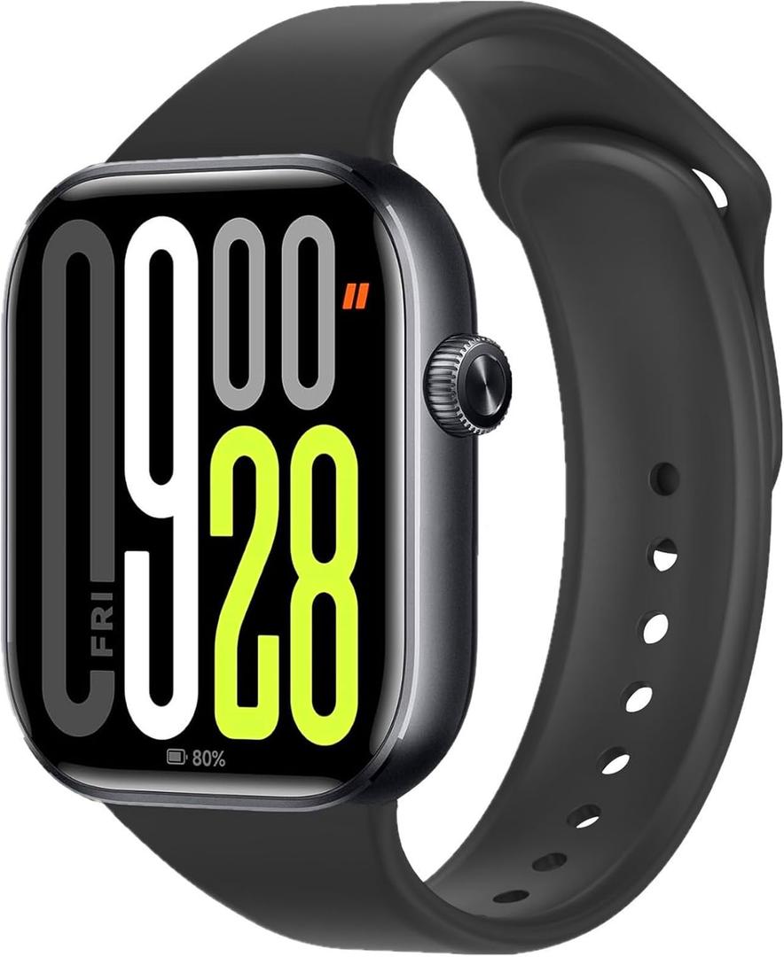 AI Smartwatch for Men Women 2.09'' Smart Watch Fitness Tracker with Calling/Text Pedometer Heart Rate/SpO2/Sleep Monitor Voice Assistant Game 2 Bands Compatible Android iOS Phones (Black)