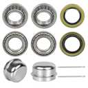2 Set Fits for 1-1/16'' inch Axles Trailer Wheel Hub Bearings,L44649 L44610 Bearings,12192TB Seal OD 1.980'',Dust Cover and Cotter Pin,Bearing Size ID 1.0625", OD 1.9800", Width 0.560".