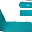 #WEJOY Double Beach Lounge Chair, Collapse Folding Lightweight Mat, Portable Ground Beach Chairs with Padded Seat & Stepless Backrest for Beach Sand Outdoor