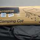 ATORPOK Camping Cot for Adults with Cushion Comfortable, Tent Folding Cot for Sleeping, Lightweight Folding Bed with Carry Bag Supports 450 lbs, Large Size