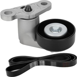 90K-38159 A/C Drive Belt Tensioner Kit Fit for Chevy Tahoe (2000-2008), GMC Yukon (2000-2008), Cadillac Escalade (2002-2008), Chevy Avalanche (2002-2008), Replaces 19311139, 38159, ACK040378HD