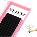 VEYES INC Easy Fan Volume Lash Extensions 03 05 07 J/B/L/C/CC/D/DD Curl 825mm Mixed & Single Length Tray, Matte Black Self Fanning Eyelashes, Professional Supplies for Lash Techs (0.07 CC 816mm)