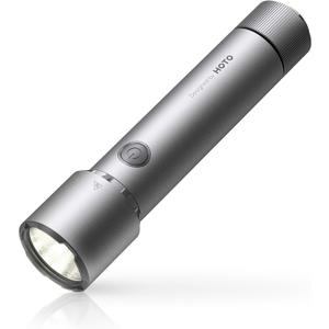 HOTO LED Flashlight High Lumens, Rechargeable Tactical Flashlight Super Bright, IP68 Waterproof Flash Light with Clip, 5 Modes Handheld Flashlights for Emergency, Outdoor, Camping
