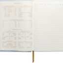 DesignWorks Ink Sueded Paper Journal Notebook  5.75" x 8.125" Hardcover Writing Journal  Cute Notebook for Daily Journaling, Work, and To Do Lists  160 Lined Pages  Geometric Arch