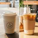 250 Pack White Coffee Sleeves For 10 to 20 oz. Cups (Cups Not Included), Disposable Corrugated Cardboard Paper Jacket, Hot Cold Drinks Holder, Chocolate Milk Tea Beverage Insulator, Hand Protection